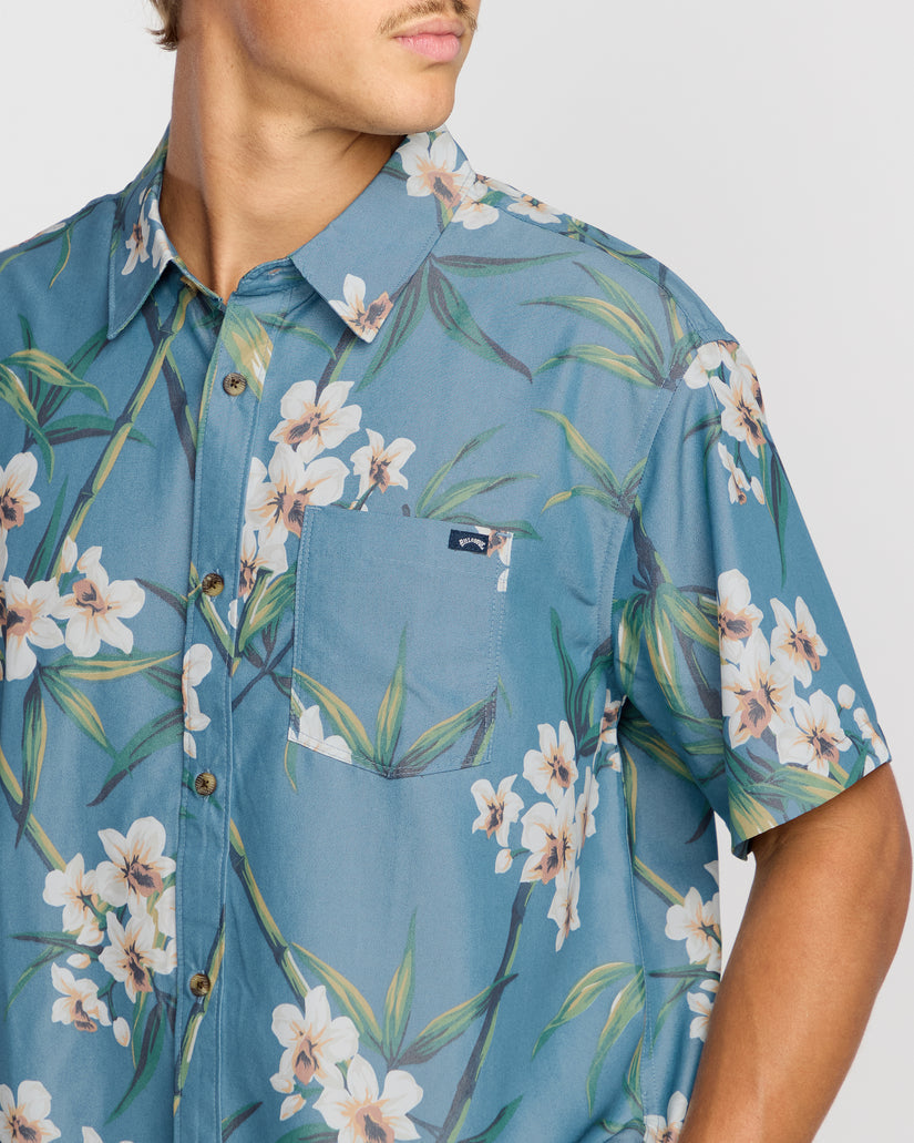 Billabong Sundays Lounge Shirt-Steel Blue
