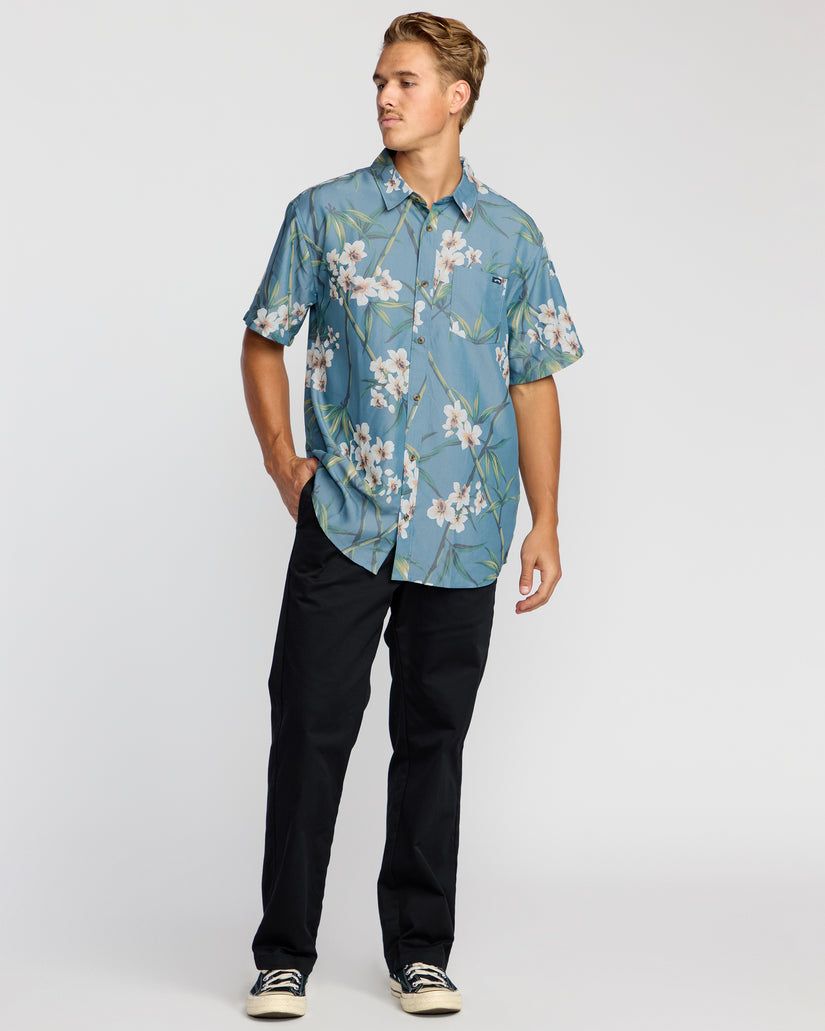 Billabong Sundays Lounge Shirt-Steel Blue