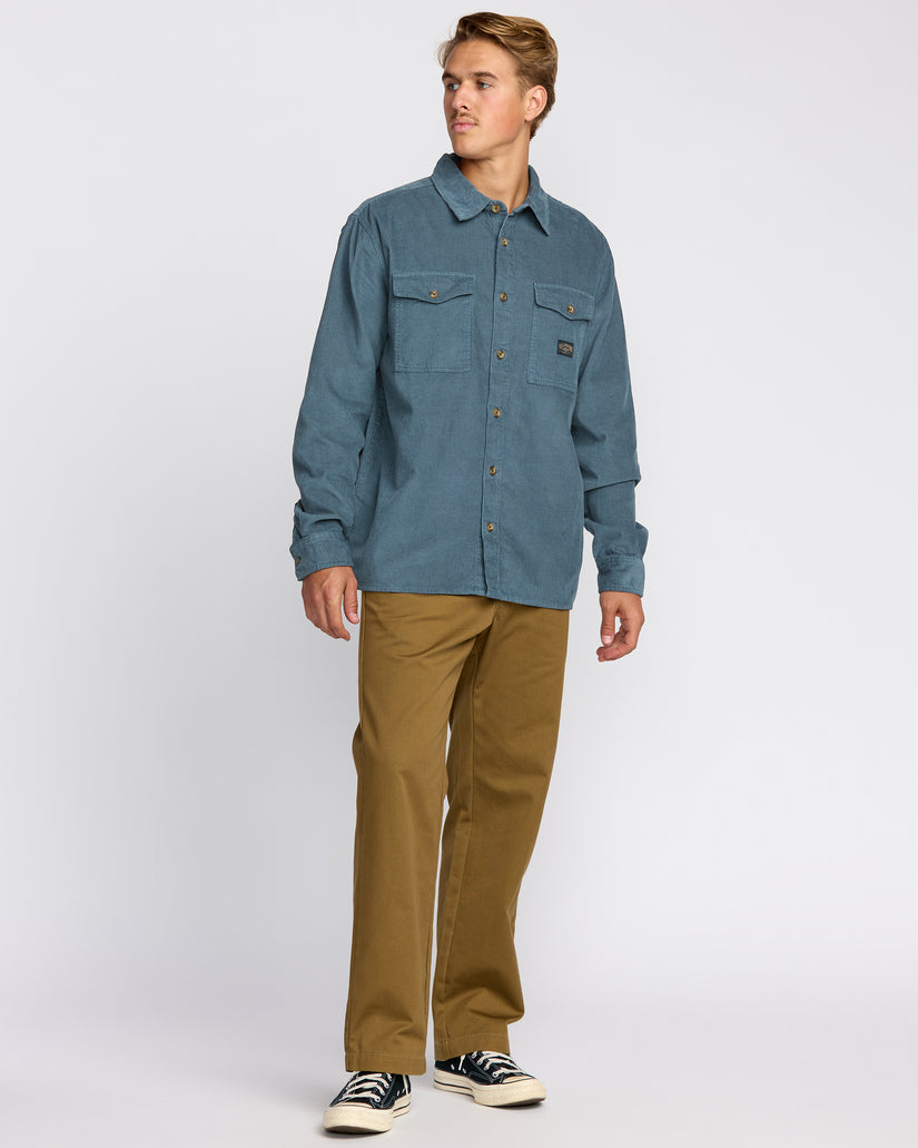 Billabong Bong Days L/S Shirt-Steel Blue