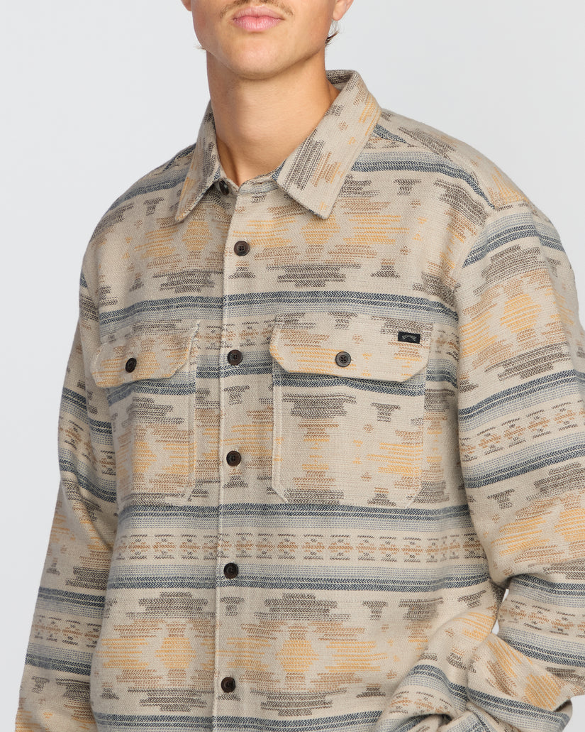 Billabong Offshore Jacquard Flannel L/S Shirt-Sand
