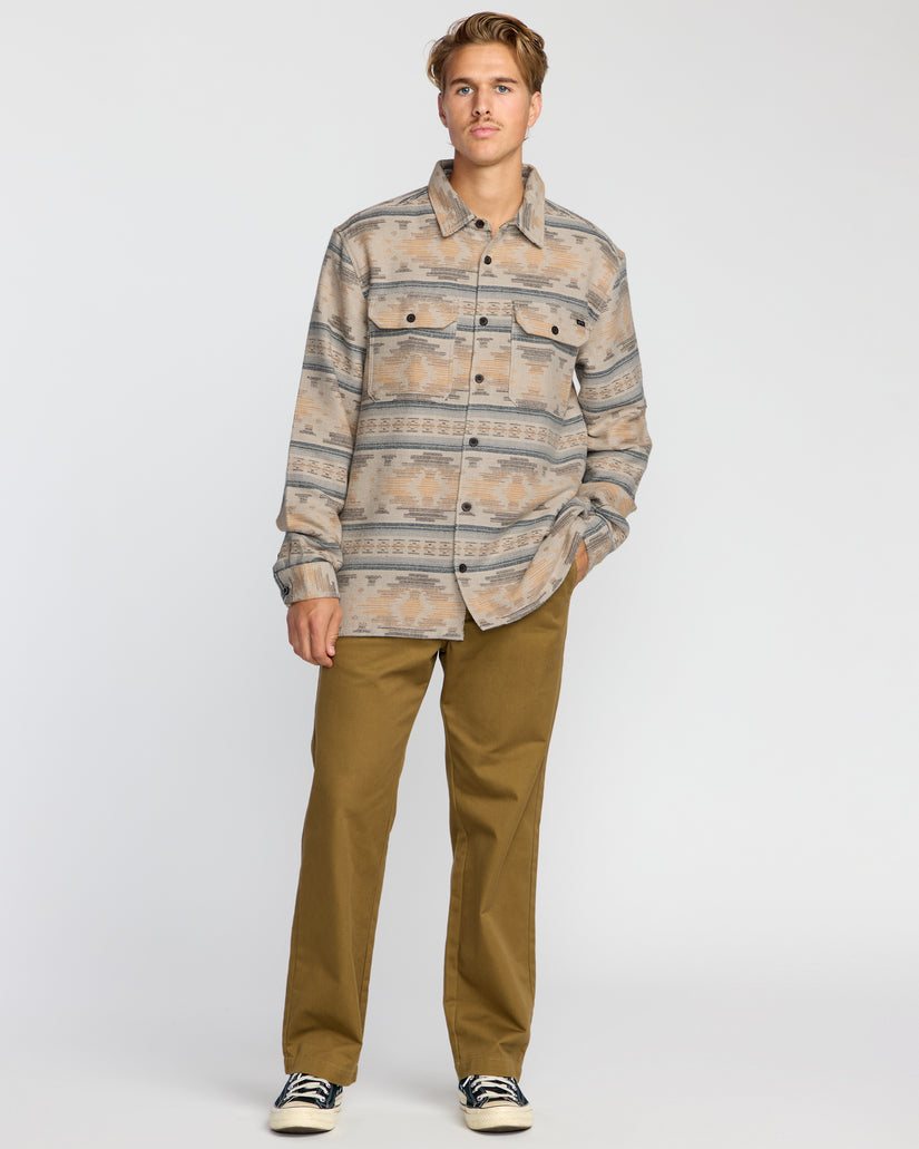 Billabong Offshore Jacquard Flannel L/S Shirt-Sand