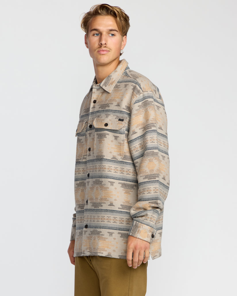 Billabong Offshore Jacquard Flannel L/S Shirt-Sand