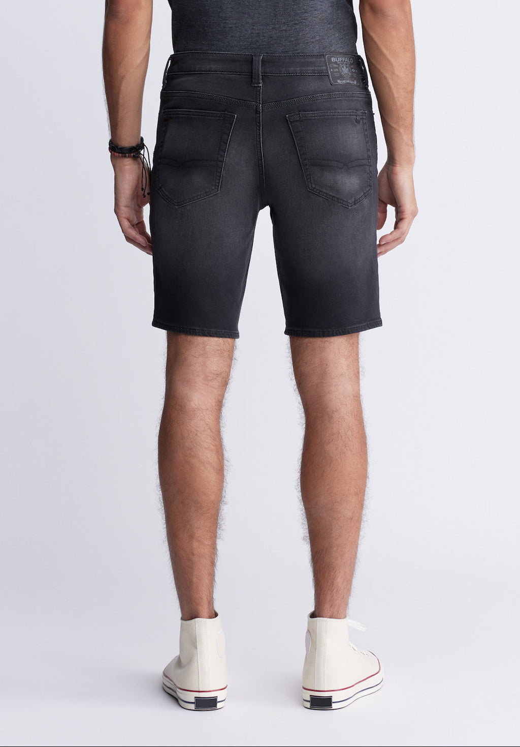 Relaxed Straight Dean Men's Freedom Flex Denim Shorts, Worked and Sanded Black - BM22965