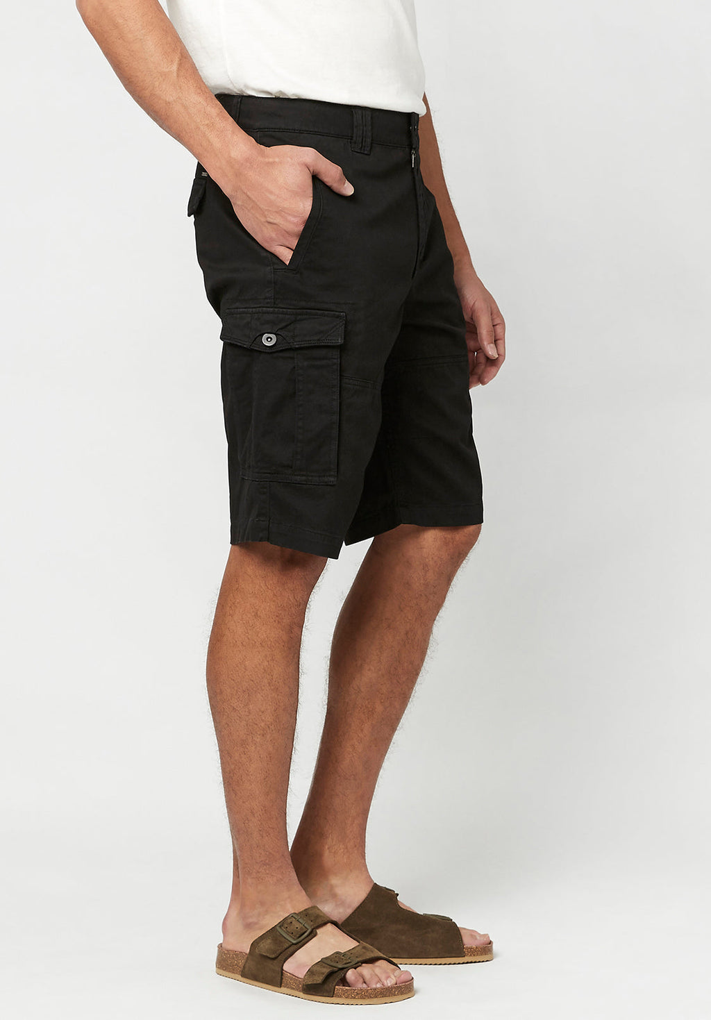 Hortus Men's Cargo Shorts, Black- BM23587