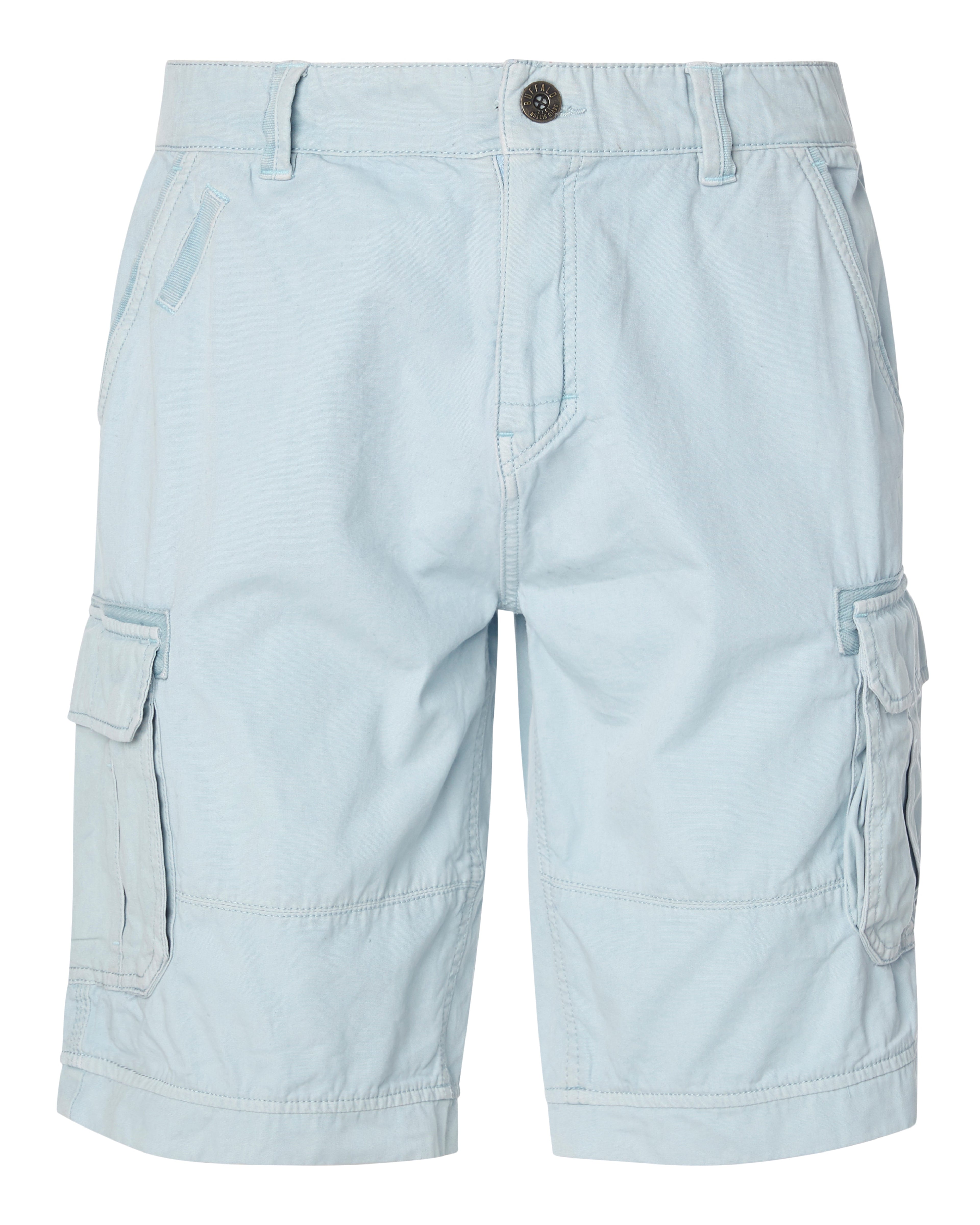 Hivibe Men's Stone Wash Shorts, Sky Blue - BM23590