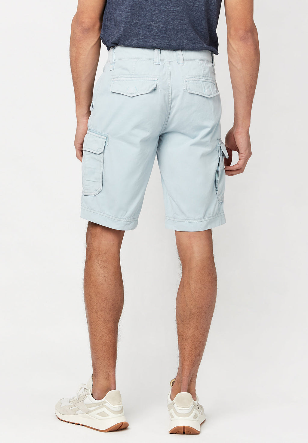 Hivibe Men's Stone Wash Shorts, Sky Blue - BM23590