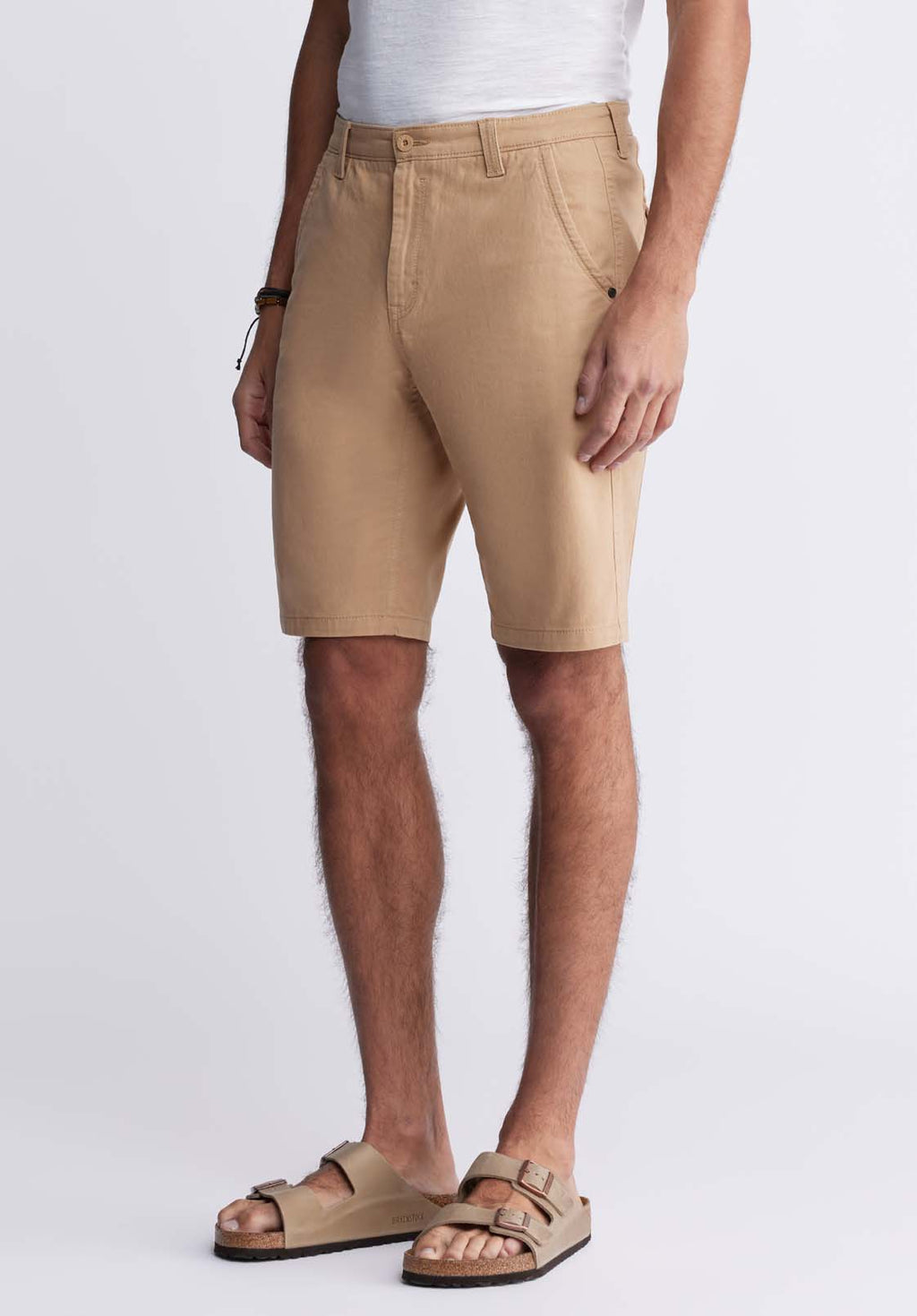 Hadrian Men's Flat Front Shorts, Tan - BM24266