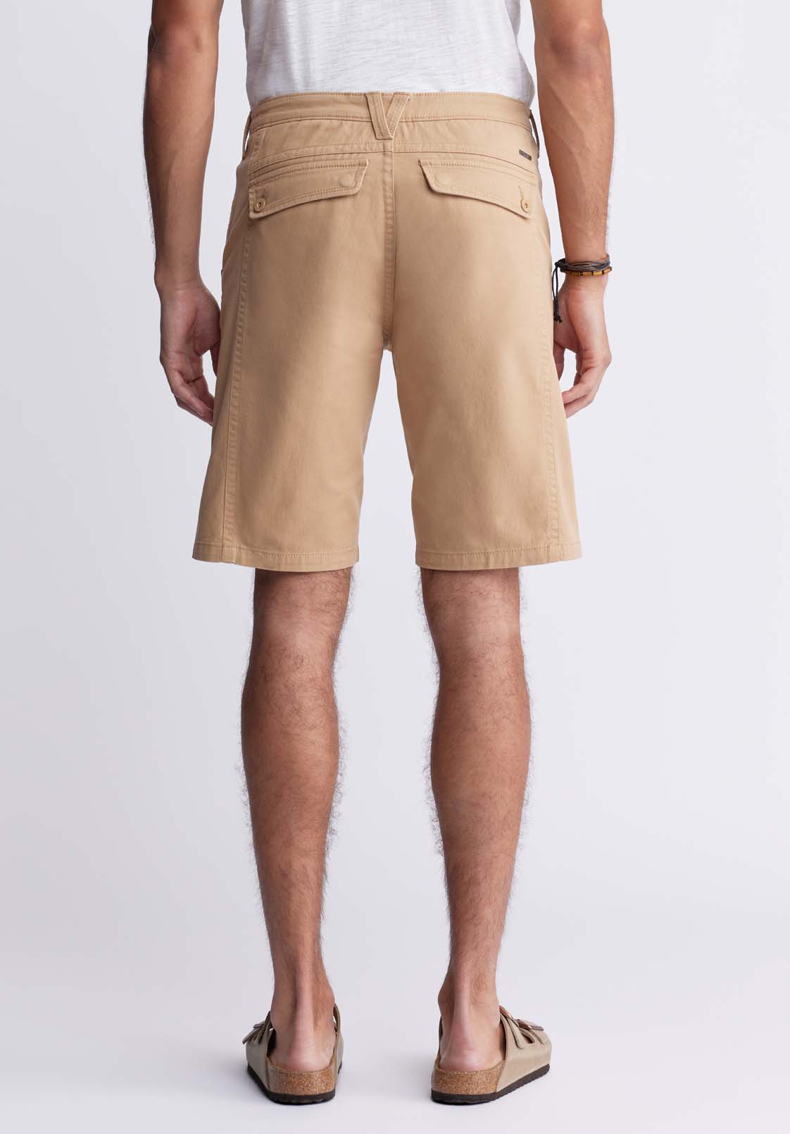 Hadrian Men's Flat Front Shorts, Tan - BM24266