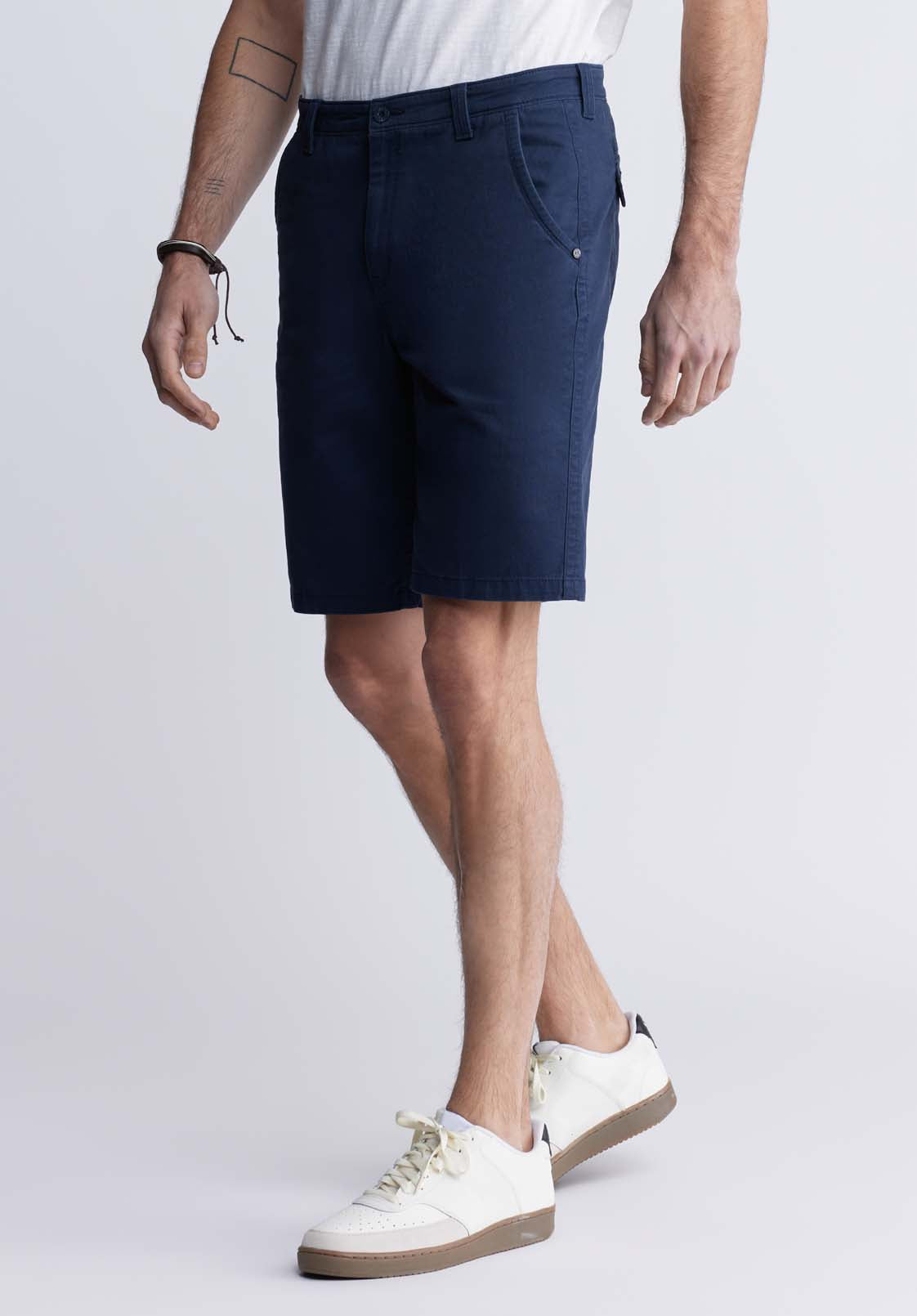 Hadrian Men's Flat Front Shorts, Midnight Blue - BM24266