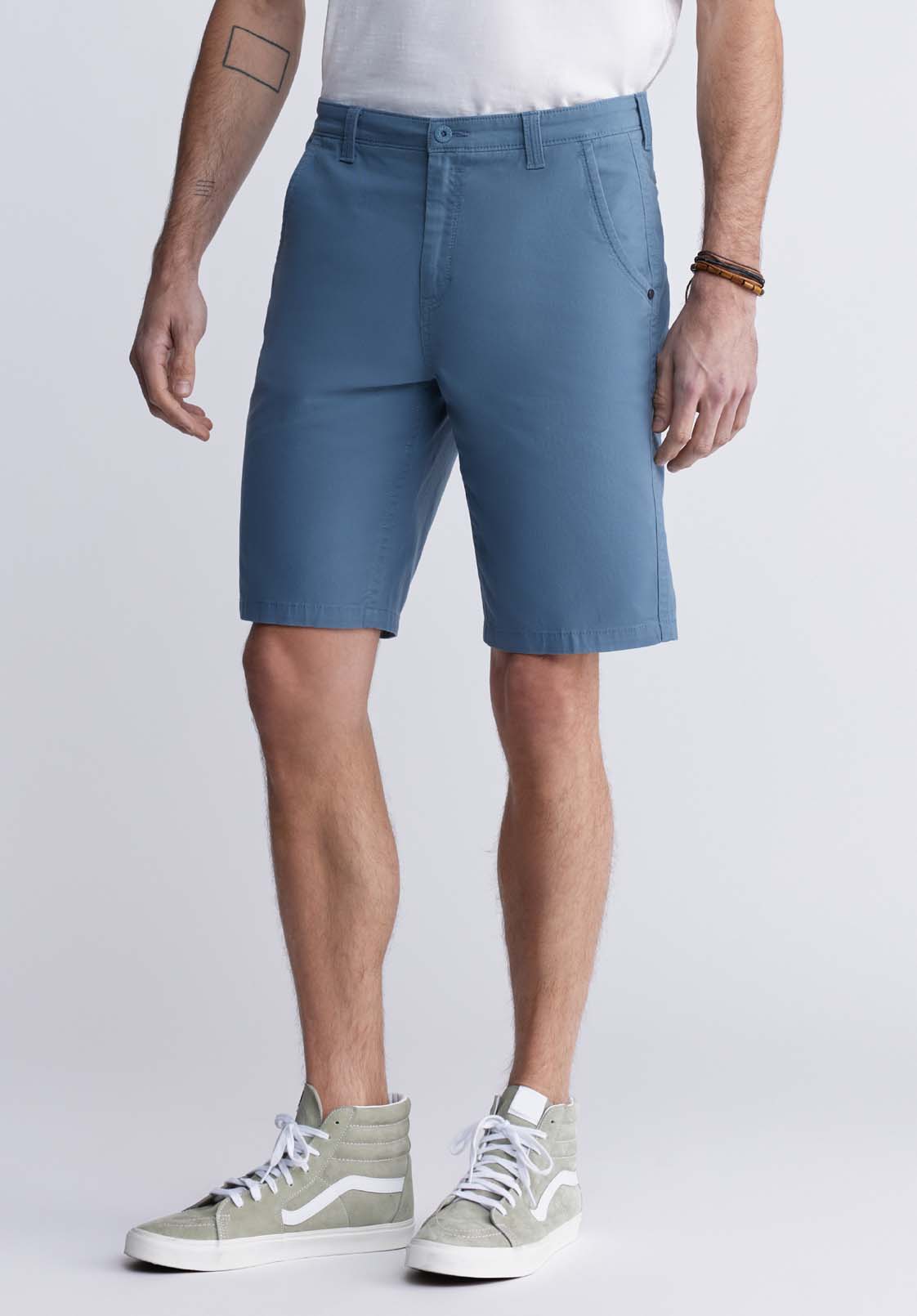 Hadrian Men's Flat Front Shorts, Mirage Blue - BM24266