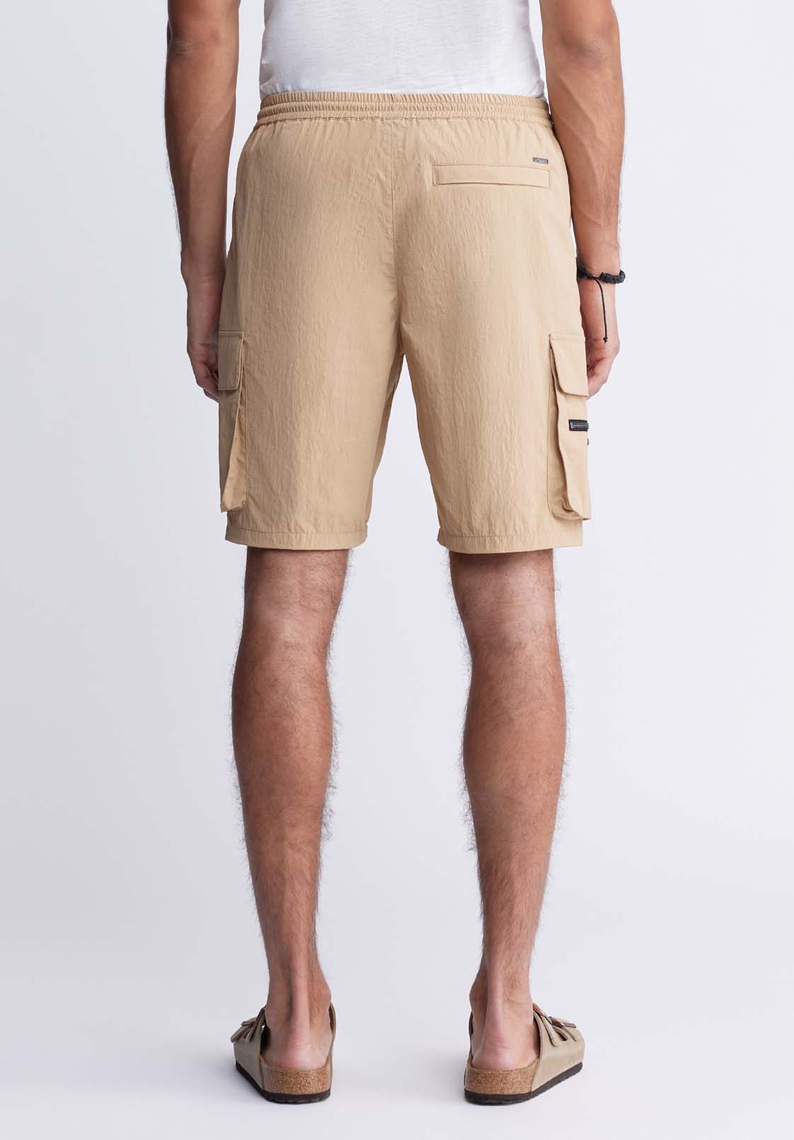 Hult Men’s Drawstring Cargo Shorts, Tan - BM24342