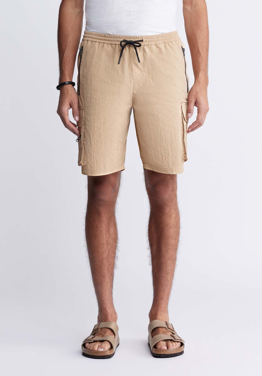 Hult Men’s Drawstring Cargo Shorts, Tan - BM24342