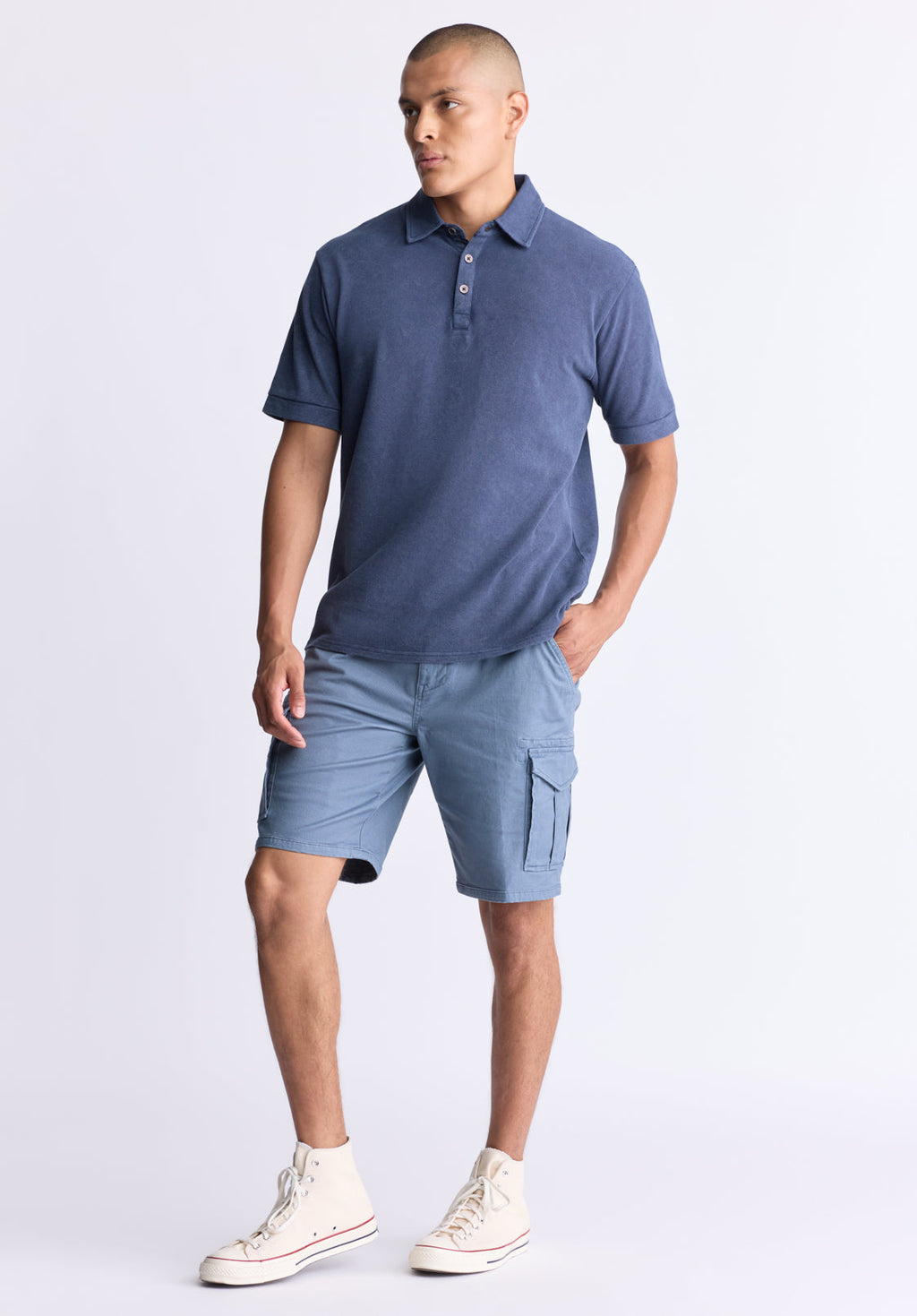 Hiero Men's Cargo Shorts, Mirage Blue - BM24503