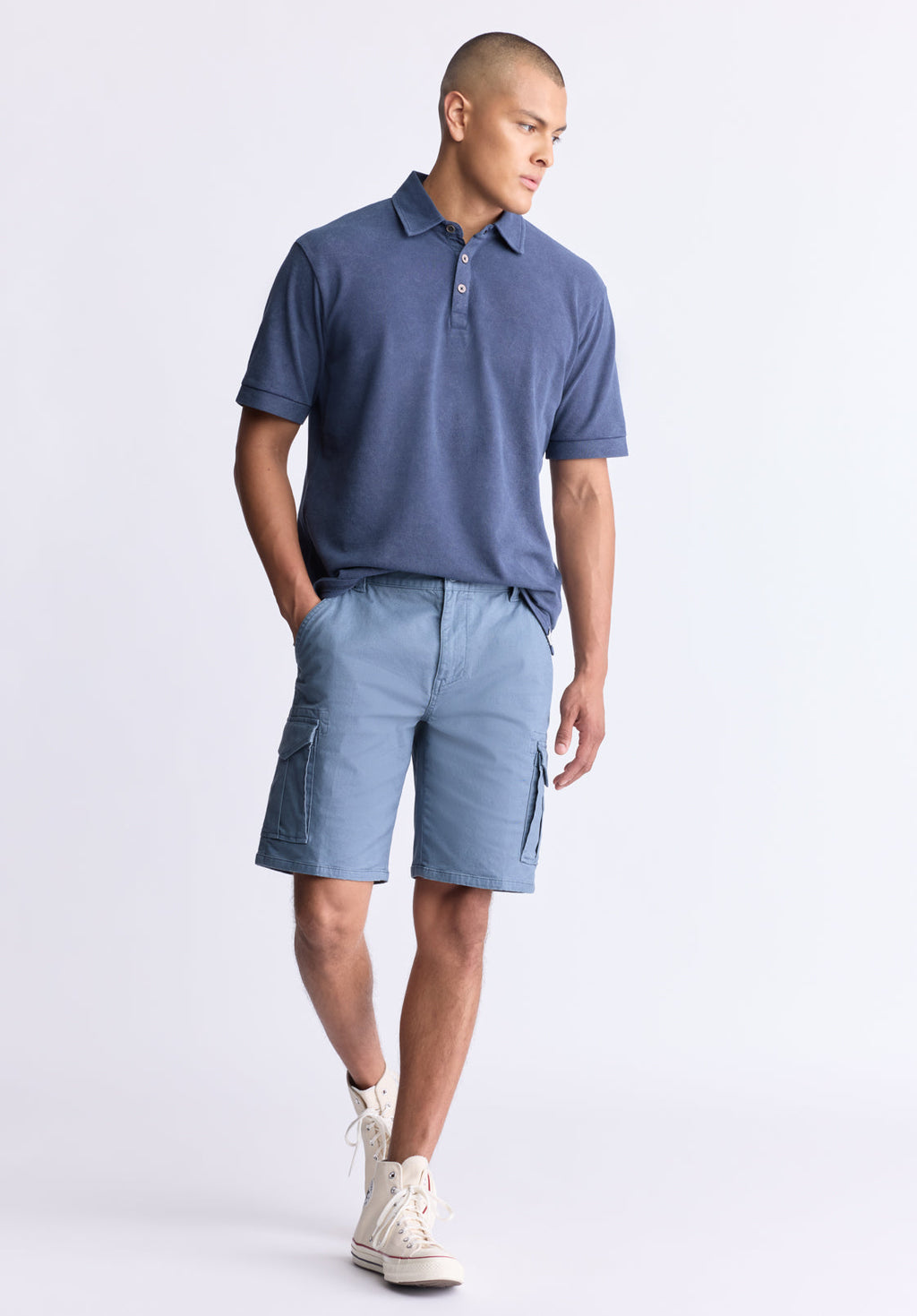 Hiero Men's Cargo Shorts, Mirage Blue - BM24503