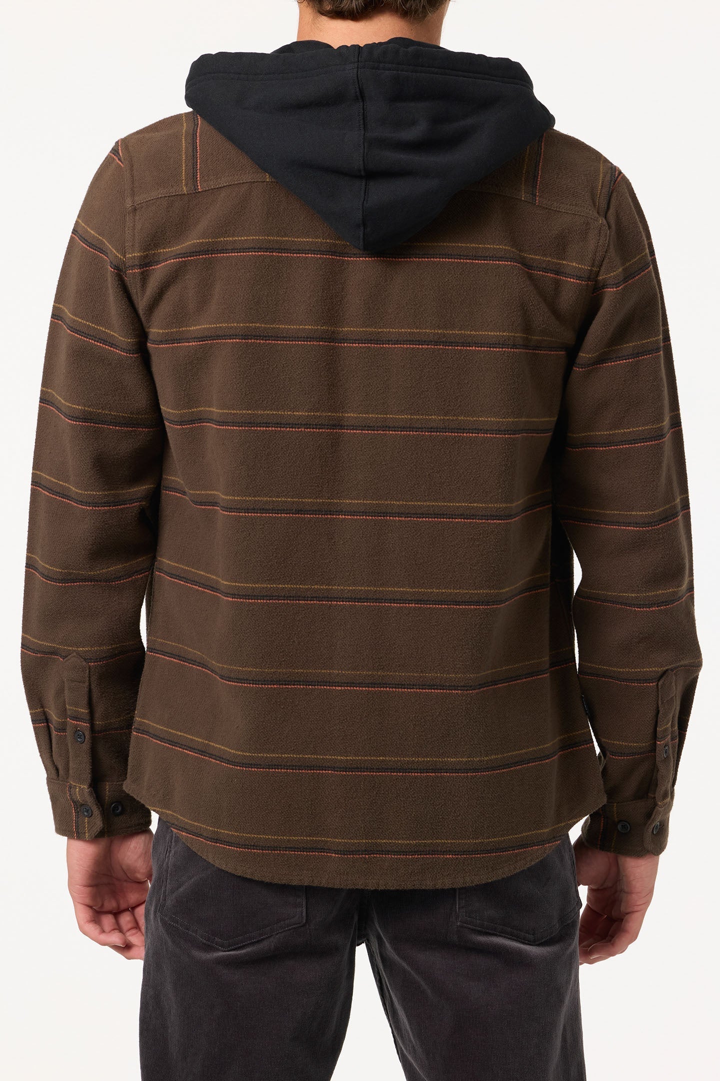 O'Neill Archer Hooded Flannel L/S Shirt-Turkish Coffee