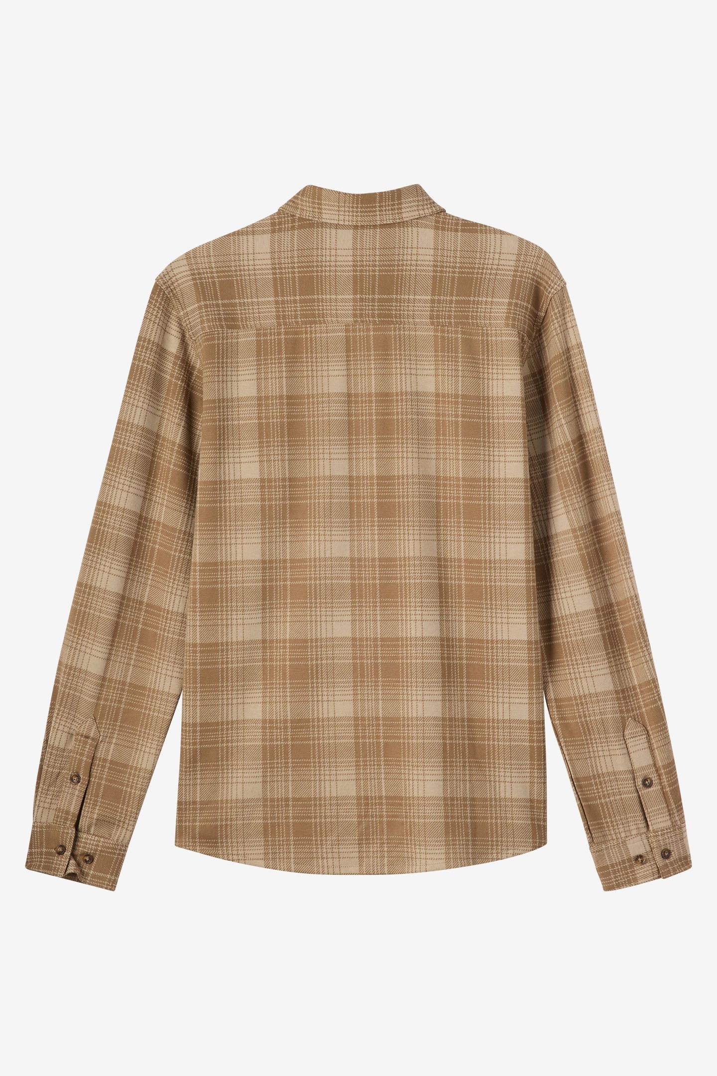O'Neill Sutton Knit Plaid L/S Shirt-Dark Khaki