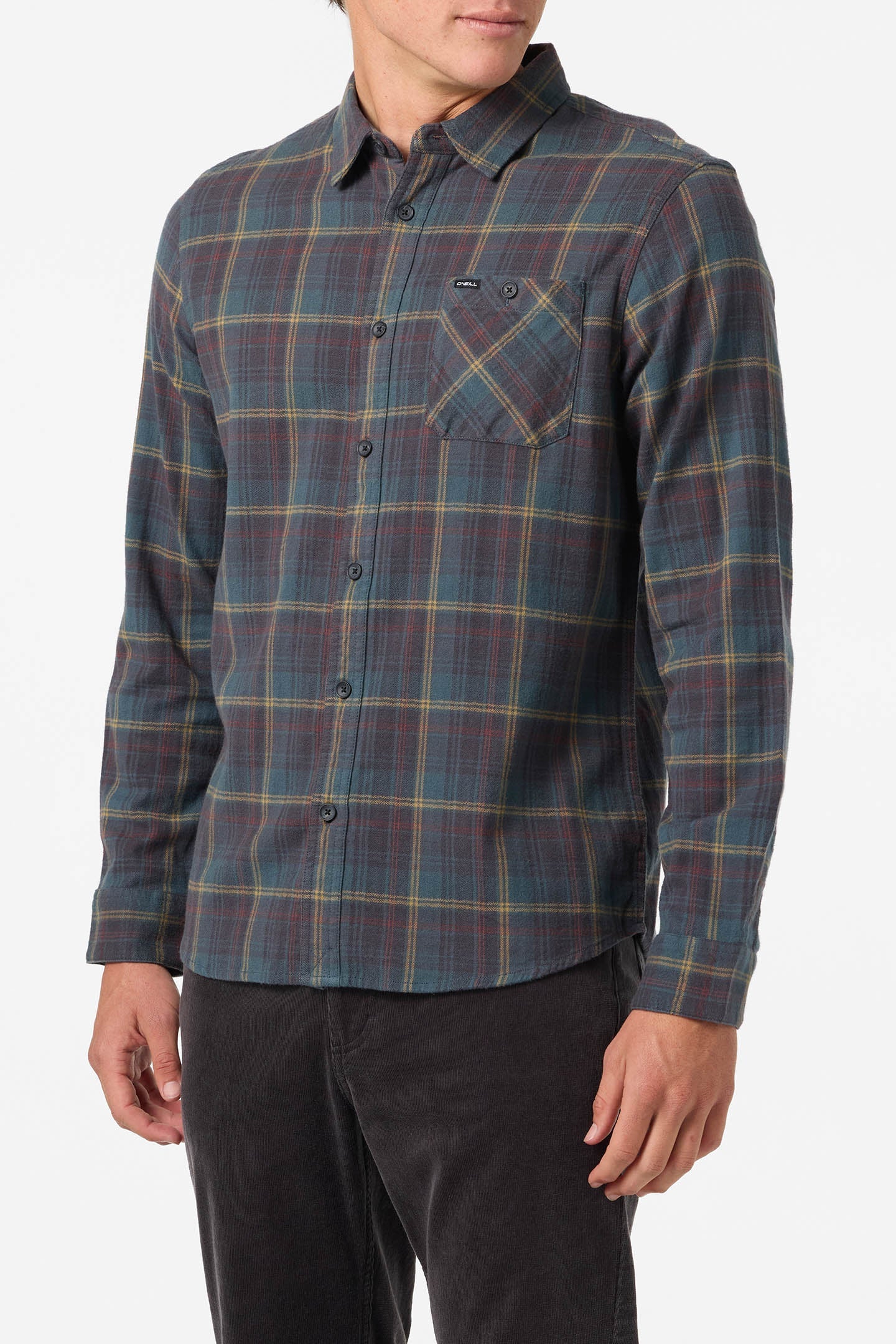 O'Neill Redmond Plaid Flannel L/S Shirt-Dark Slate