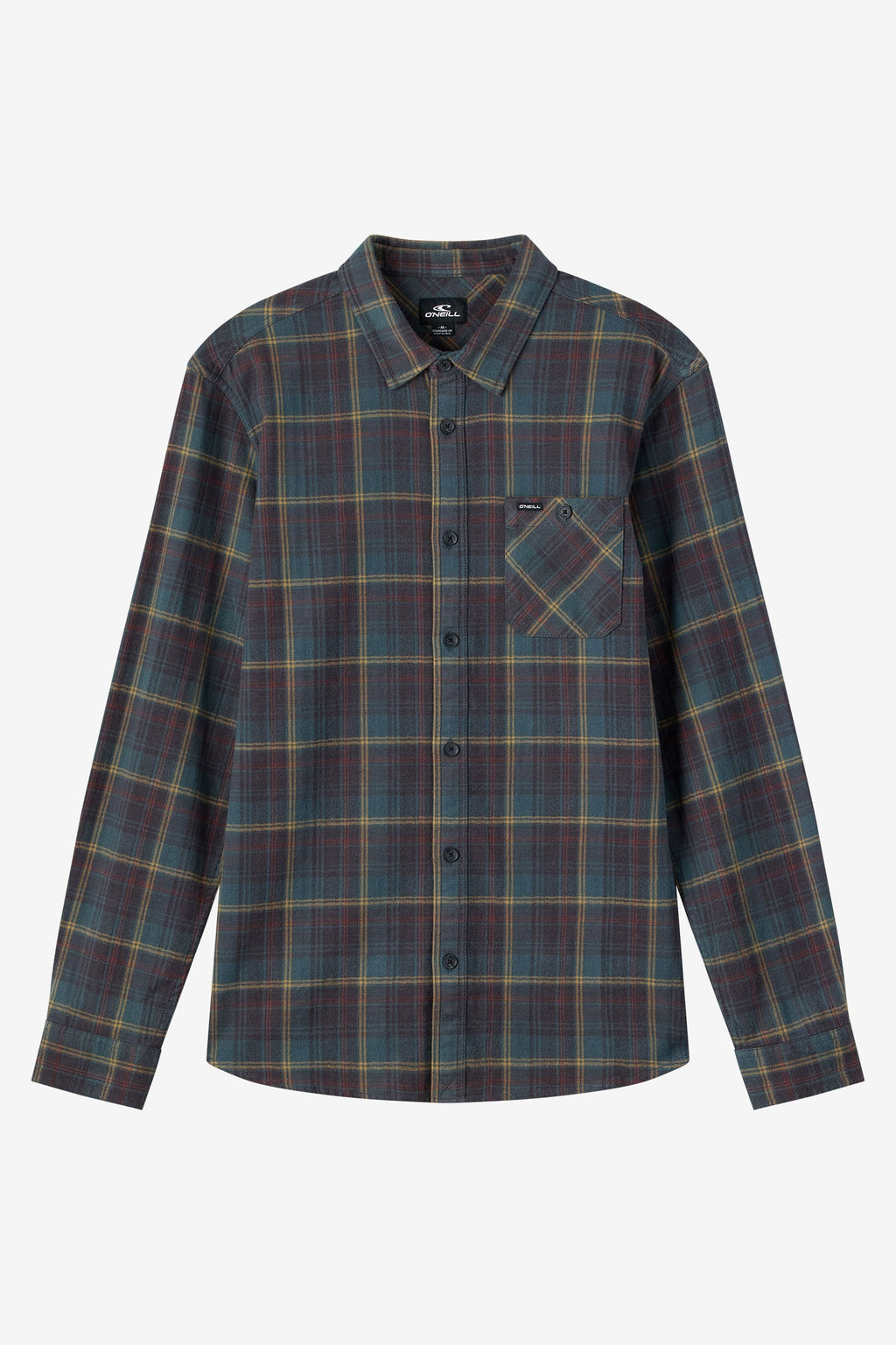 O'Neill Redmond Plaid Flannel L/S Shirt-Dark Slate