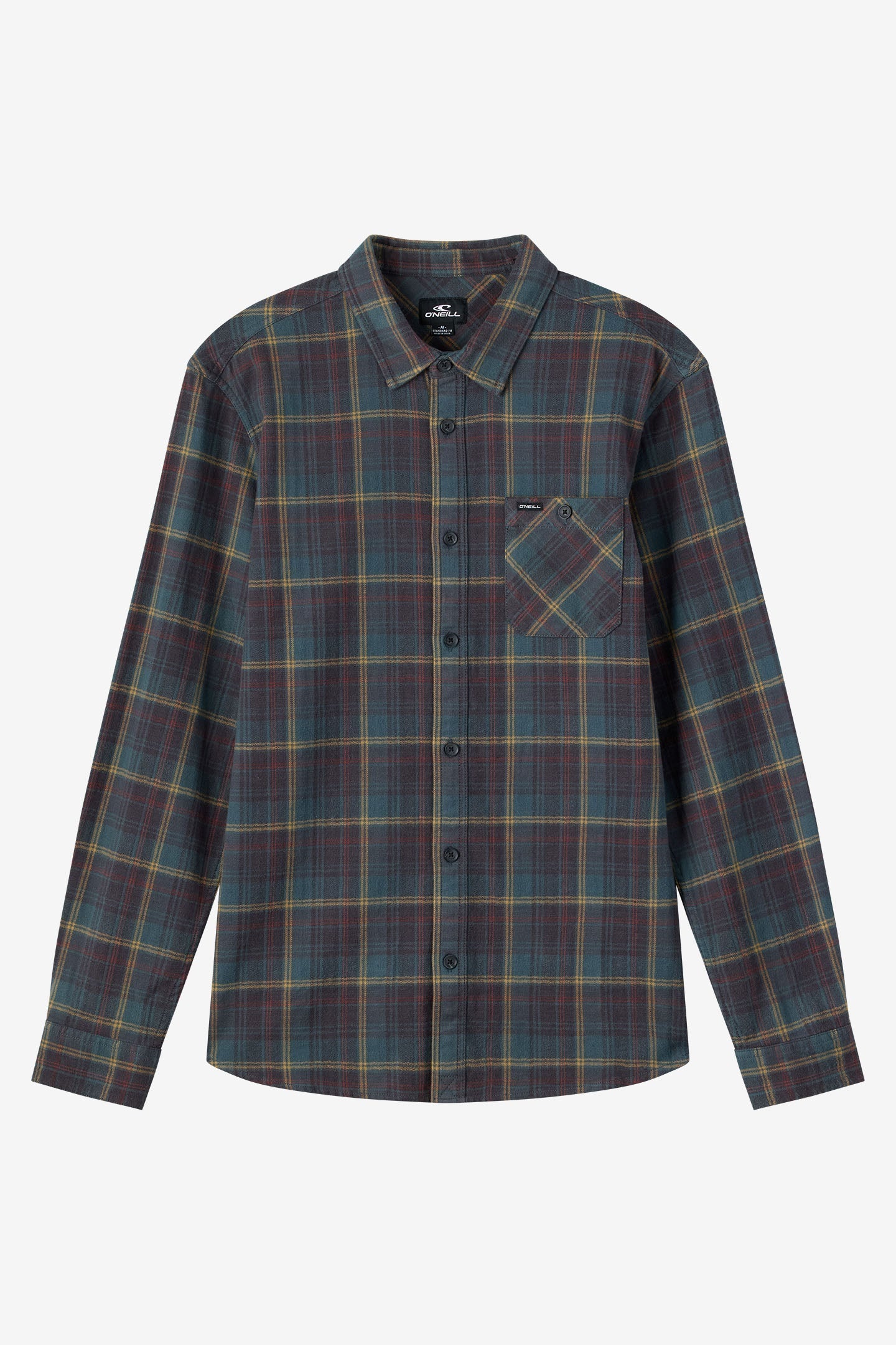 O'Neill Redmond Plaid Flannel L/S Shirt-Dark Slate