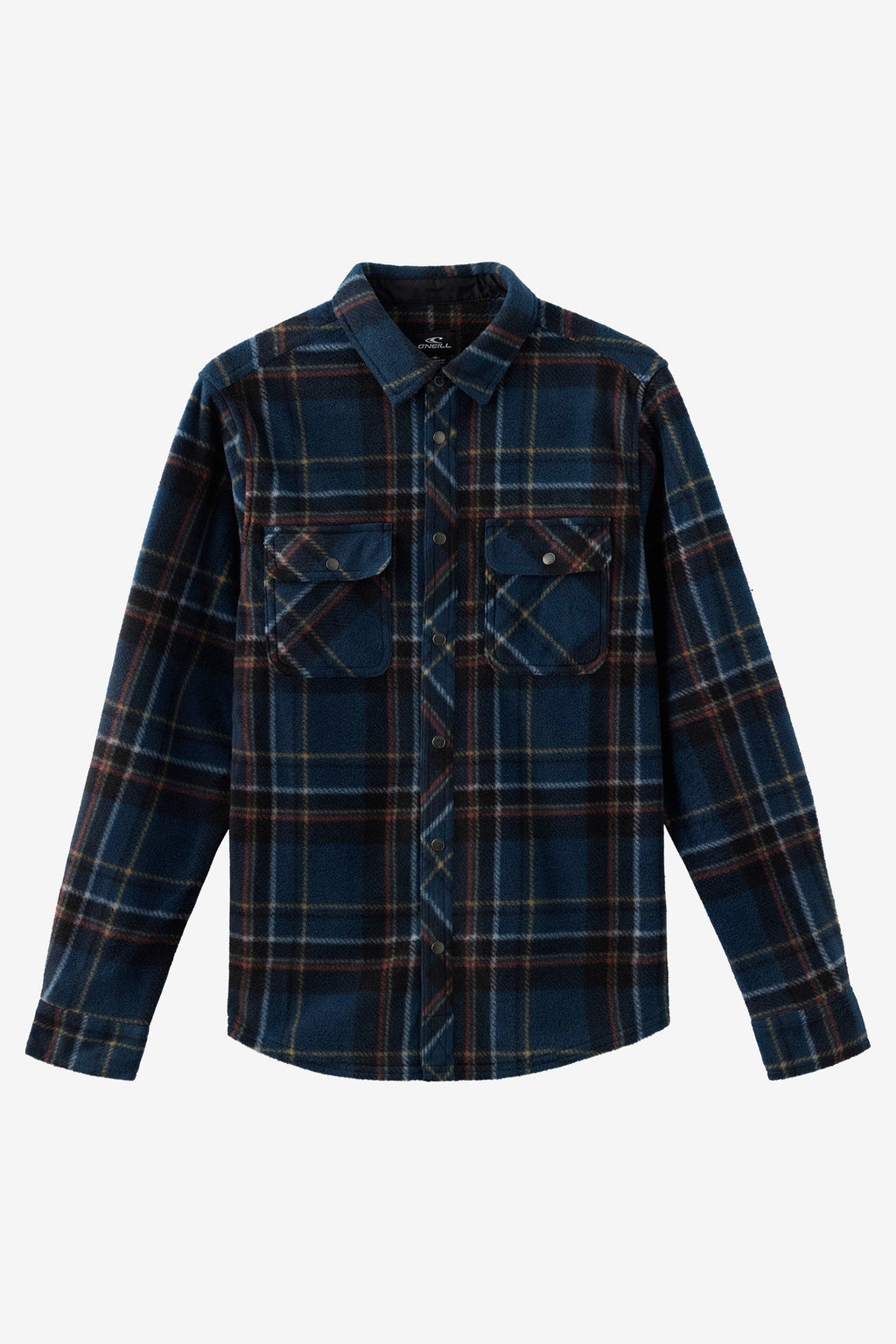 O'Neill Glacier Plaid Superfleece L/S Shirt-Midnight Navy