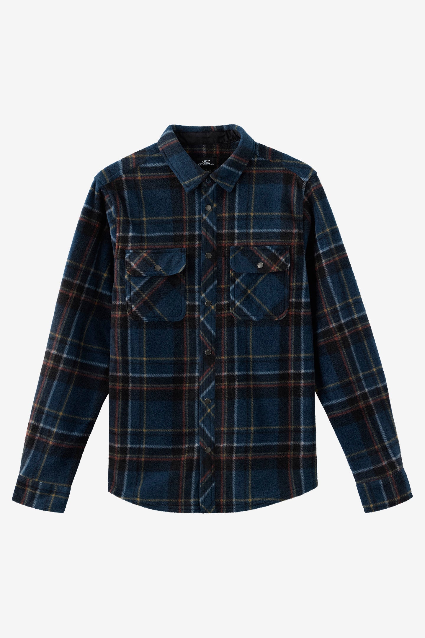 O'Neill Glacier Plaid Superfleece L/S Shirt-Midnight Navy