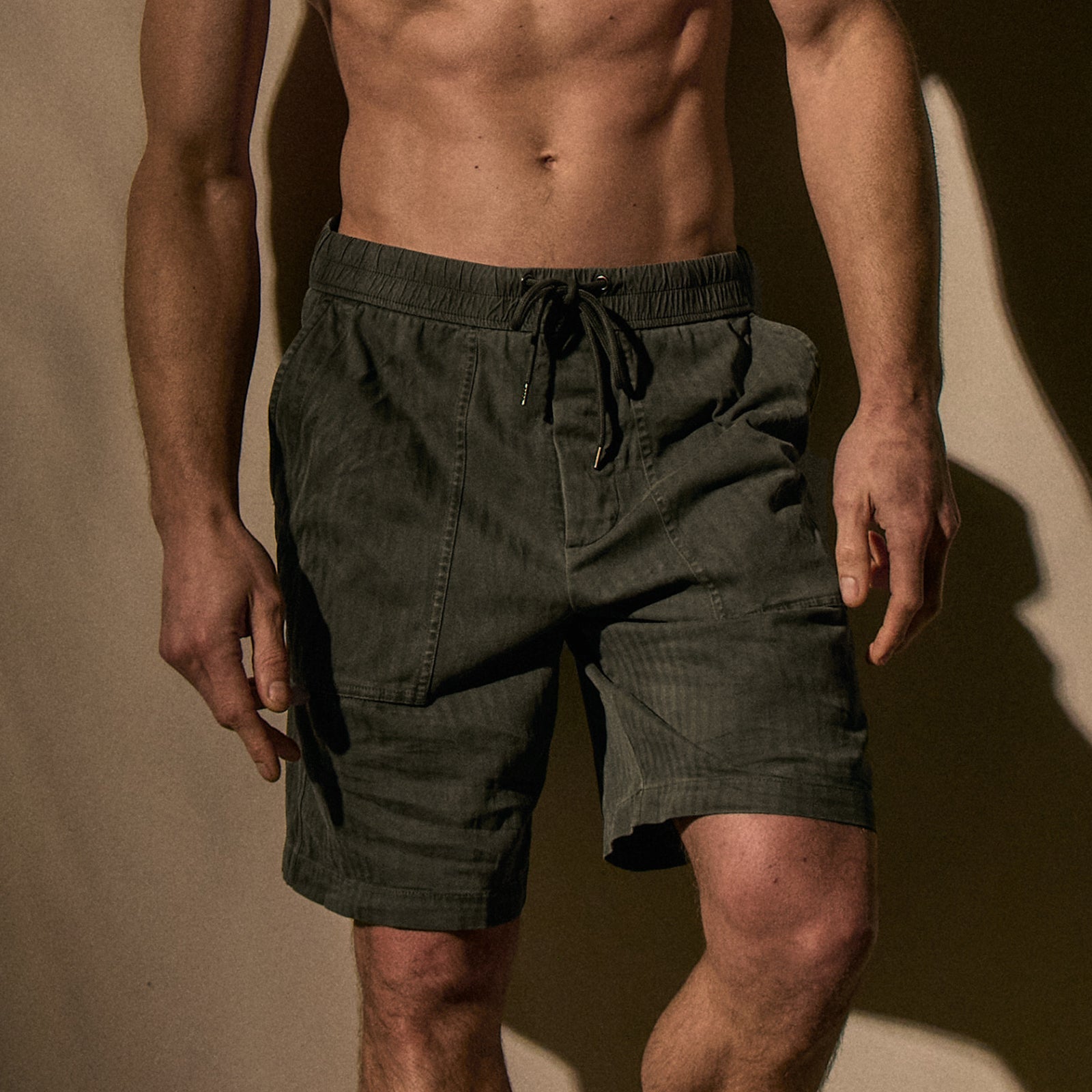 Herringbone Twill Utility Short - Granite Pigment