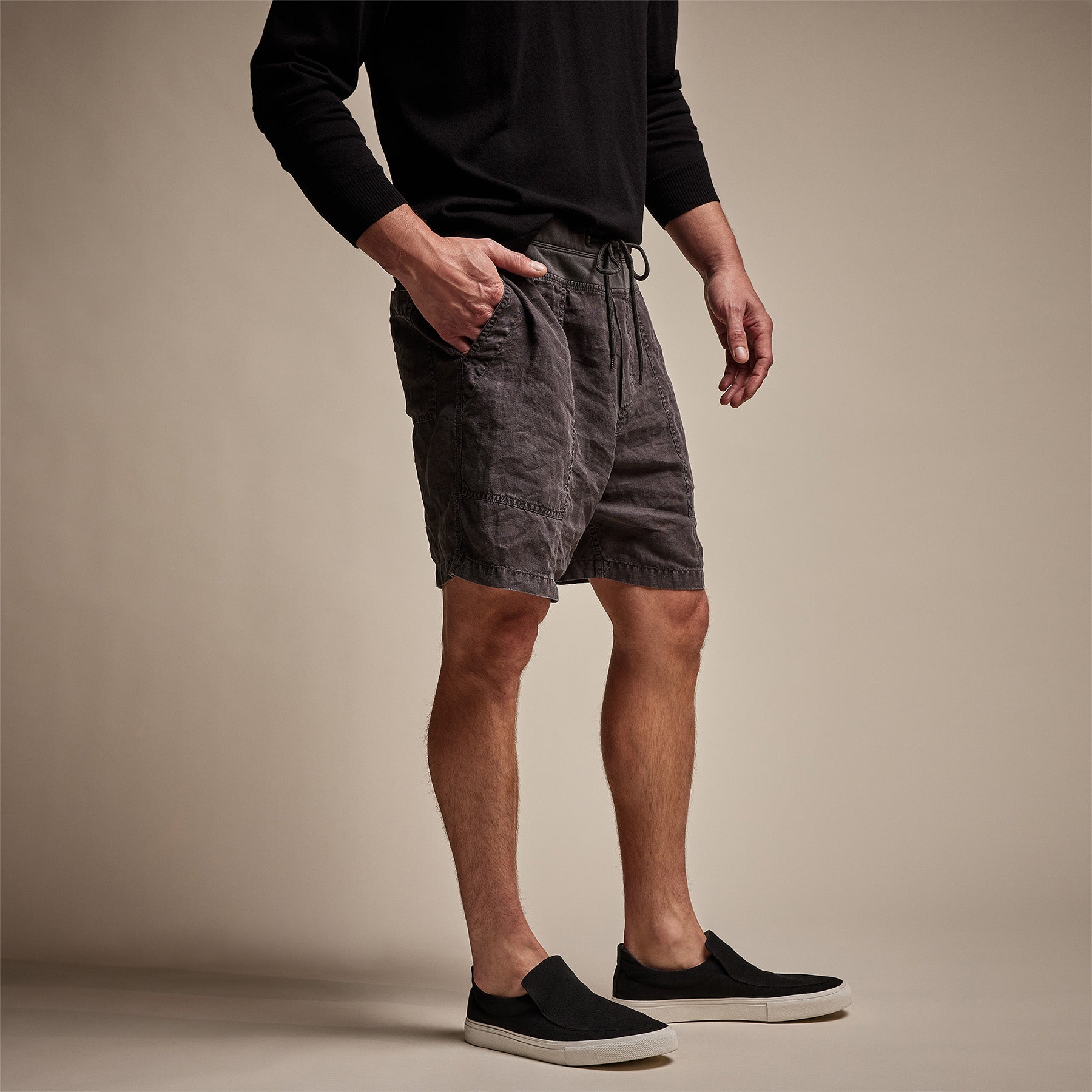 Utility Linen Short - Magma Pigment