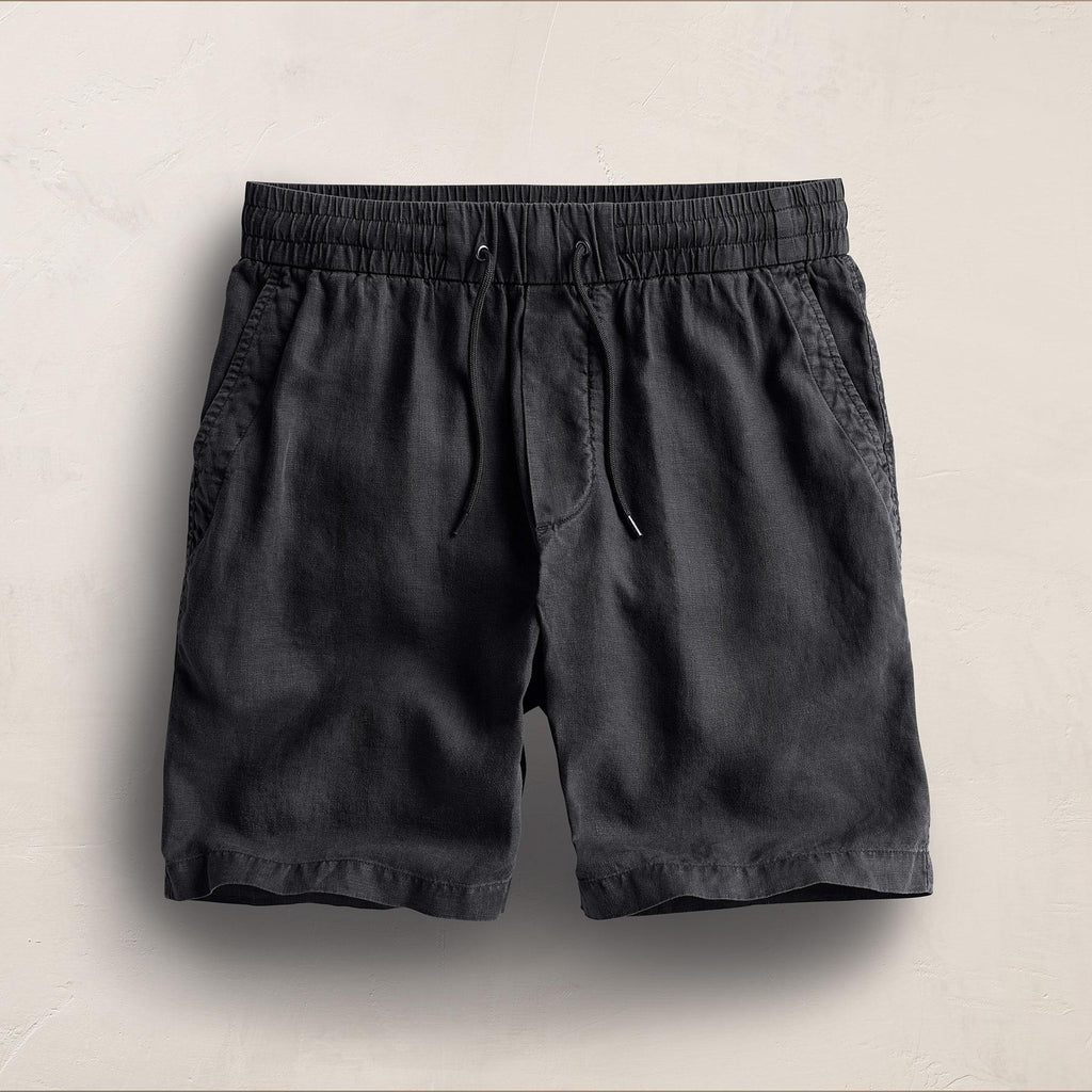 Relaxed Fit Linen Short - Magma Pigment