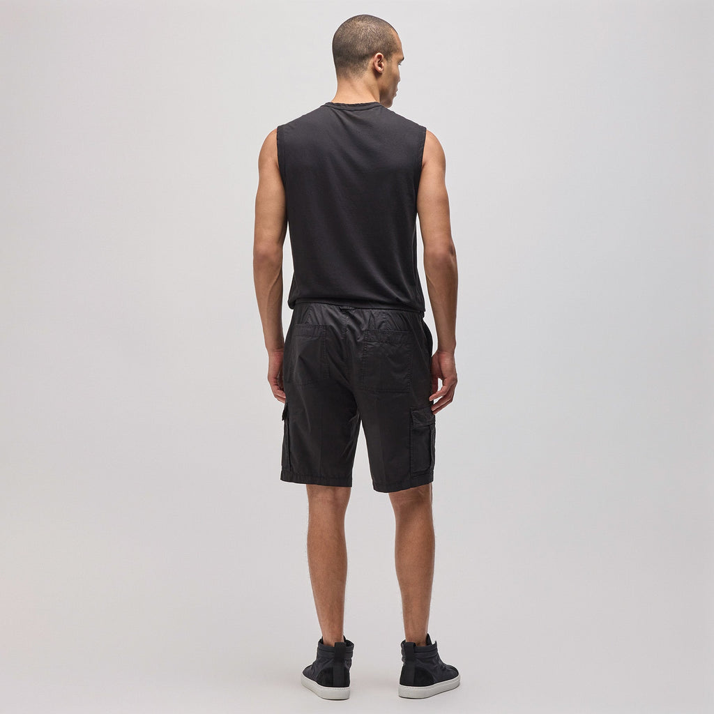 Stretch Poplin Cargo Short - Black