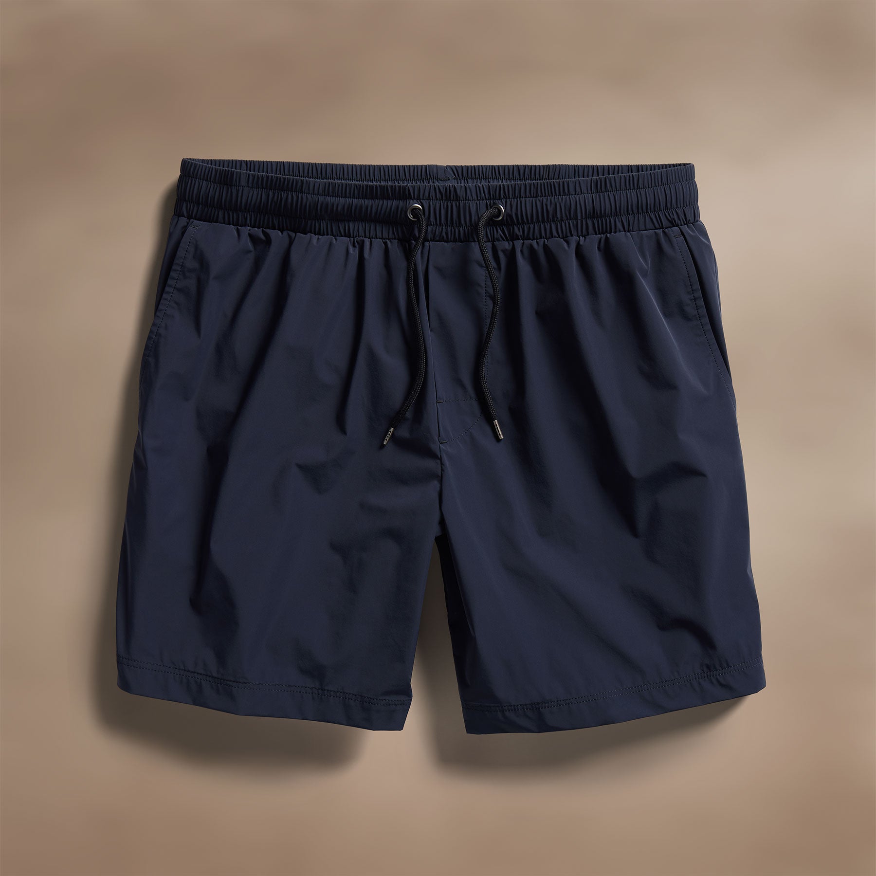 Stretch Nylon Split Hem Boardshort - Navy