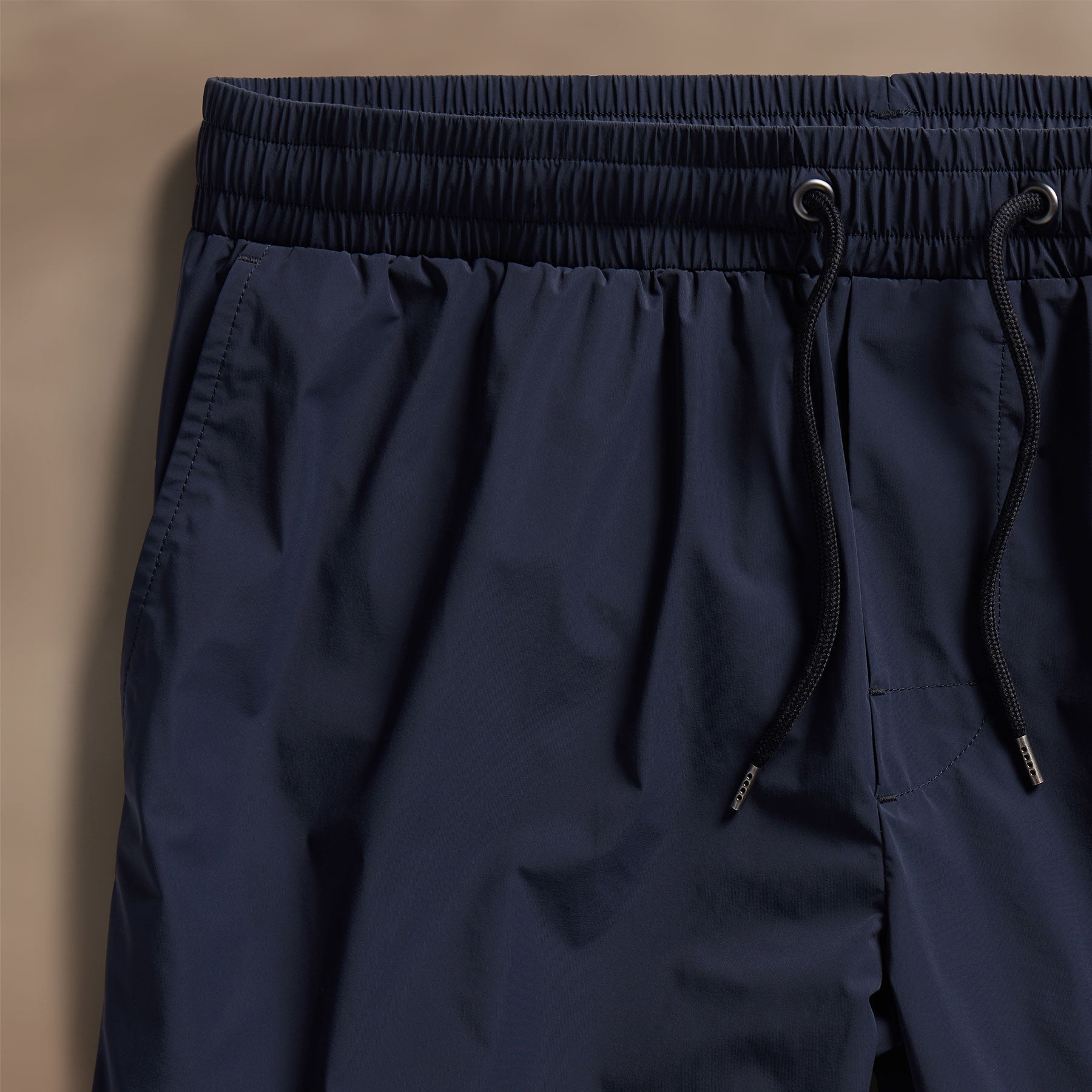 Stretch Nylon Split Hem Boardshort - Navy