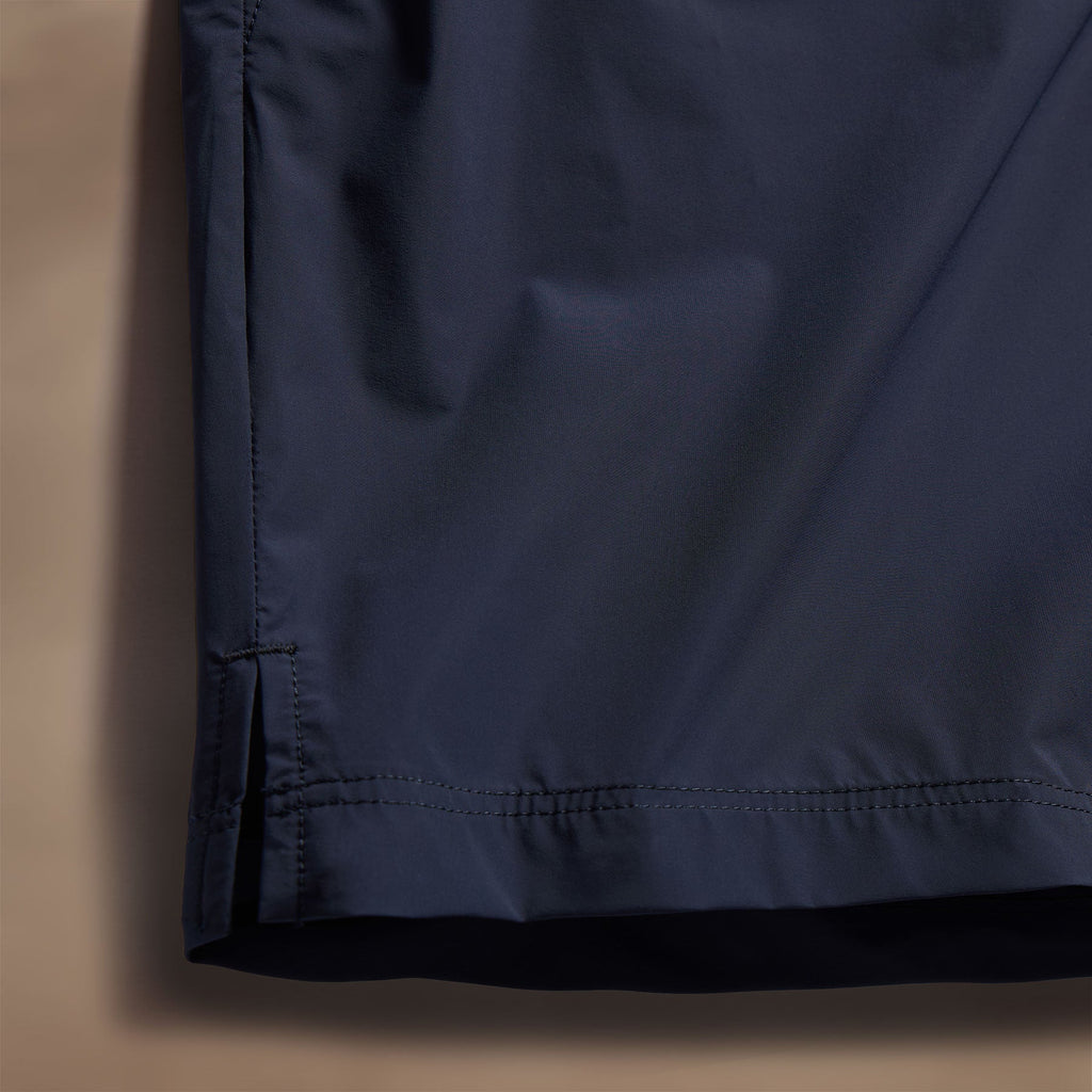 Stretch Nylon Split Hem Boardshort - Navy