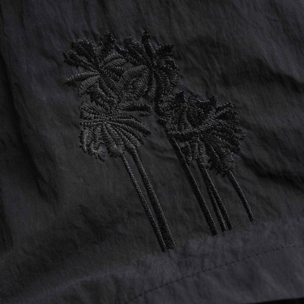 Palm Embriodered Boardshort - Black