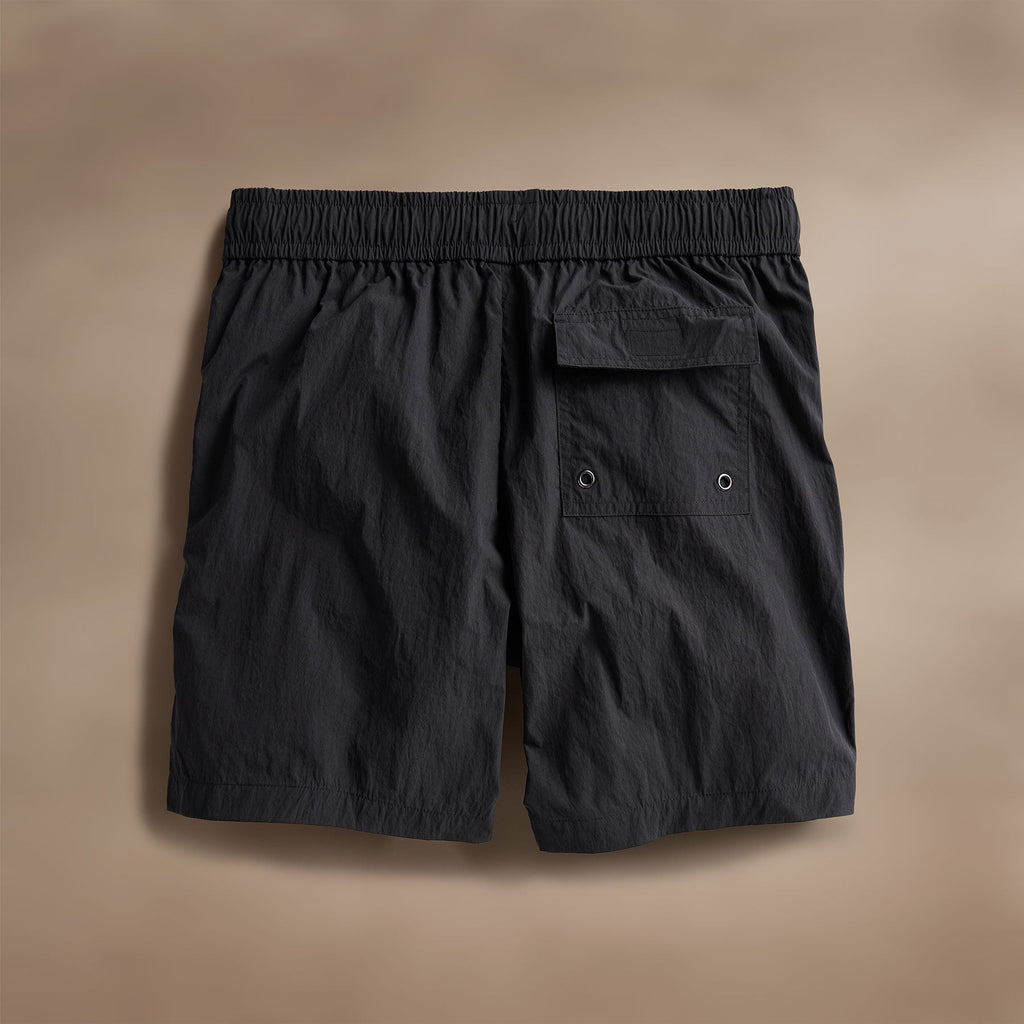 Palm Embriodered Boardshort - Black