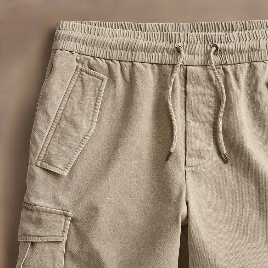 Woven Cotton Terry Cargo Short - Overcast Pigment