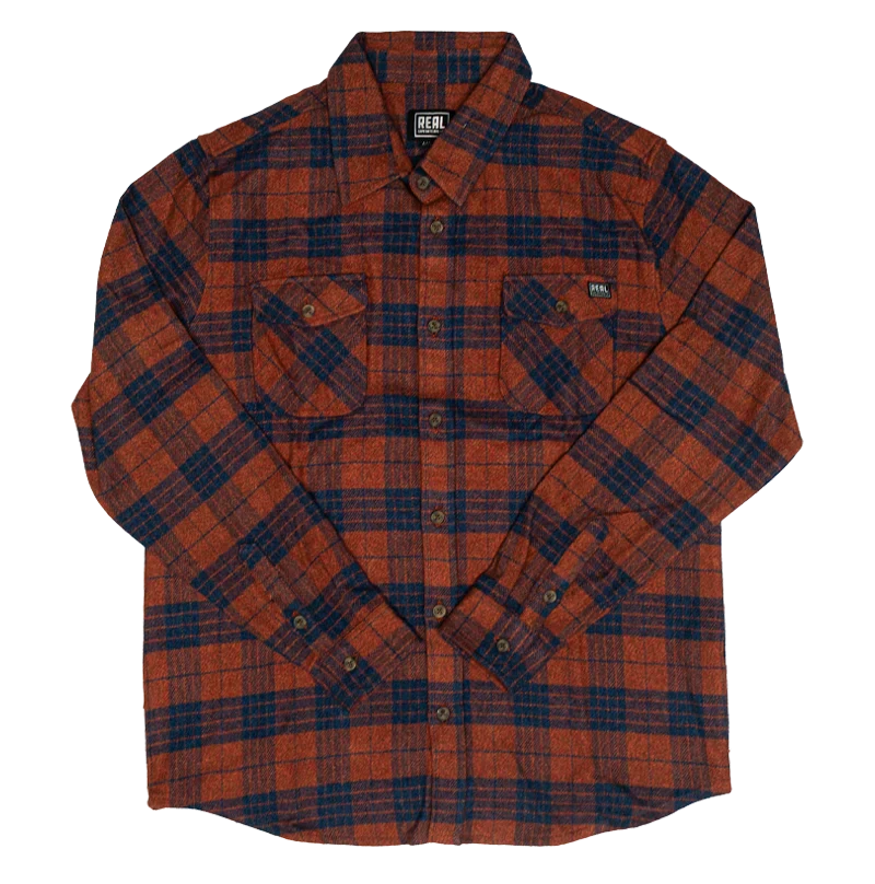 REAL Costello Flannel L/S Shirt-Navy