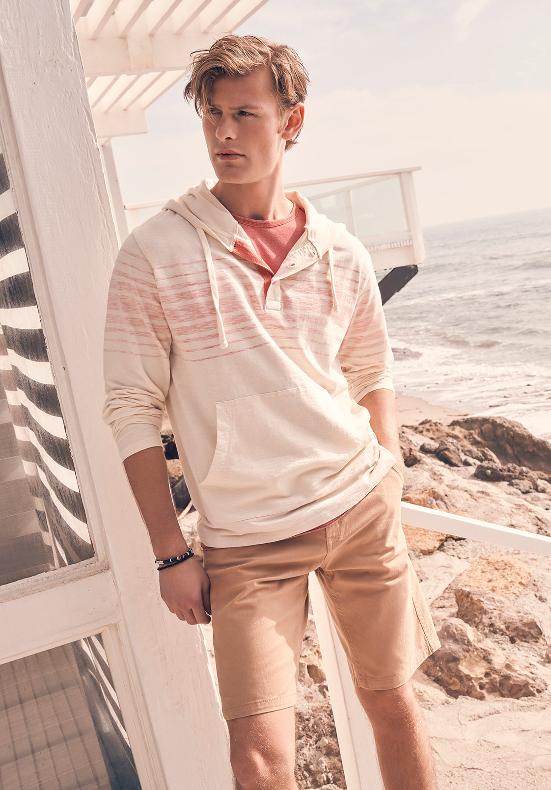 Hadrian Men's Flat Front Shorts, Tan - BM24266